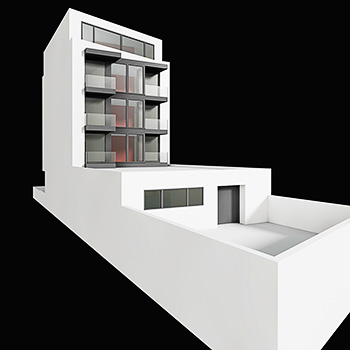 Ansicht vom Gartenhof